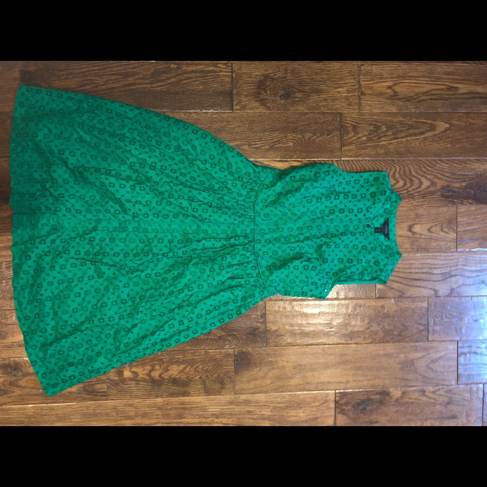 Green eyelet dress